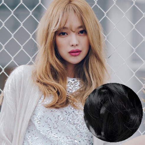 핑크에이지 수시뱅 슬림 미니 시스루뱅 모스트사 앞머리 가발, BC1 다크블랙, 1개
