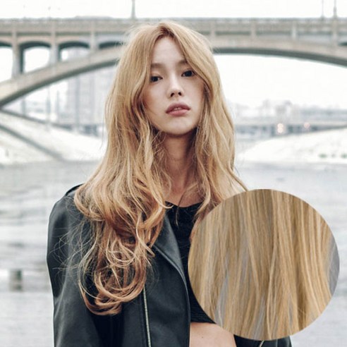 핑크에이지 리플레쉬펌 V라인 4피스 시밀러컬 슈프림사 붙임머리, IG1 아이보리골드, 1세트