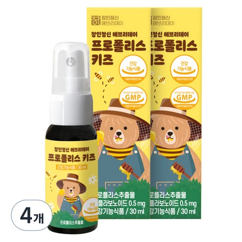장인정신 에브리데이 프로폴리스 키즈, 30ml, 4개