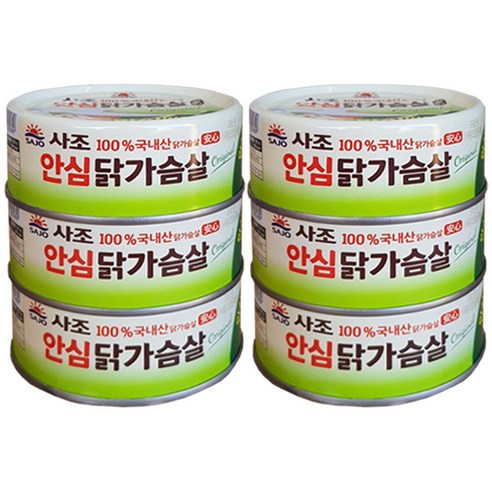 사조 안심 닭가슴살, 135g, 6개