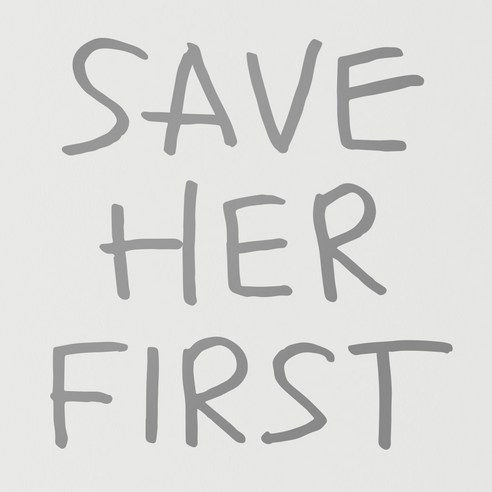 1AM 캘리그라피 인테리어 포인트 스티커 SAVE HER FIRST, 연회