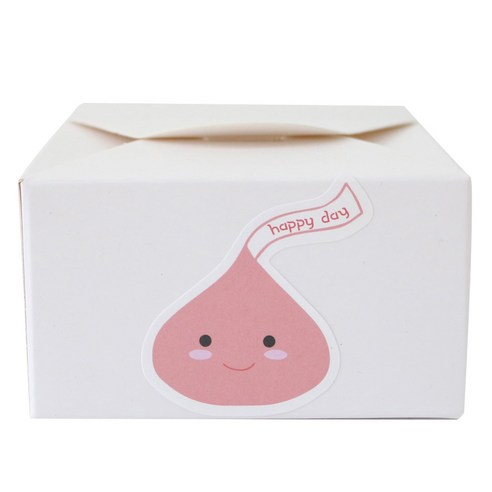 황씨네도시락 레이스 박스 36p + 스티커 빅 초콜릿 36p, 화이트, 1세트