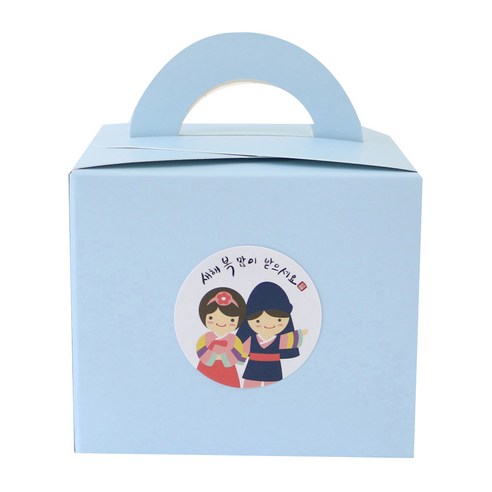 황씨네도시락 무지 박스 블루 42p + 새해 복 스티커 42p, 소년소녀, 1세트
