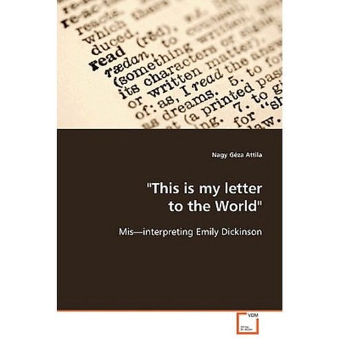 This Is My Letter to the World Paperback, VDM Verlag