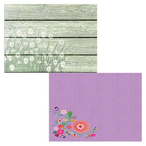 벨라 실리콘 식탁매트 2p 꽃가지1 세트, 꽃가지1, 플라워빈티지, 385 x 285 mm, 두께 1mm