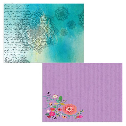 벨라 실리콘 식탁매트 2p 꽃가지1 세트, 꽃가지1, 빈티지초록문양, 385 x 285 mm, 두께 1mm
