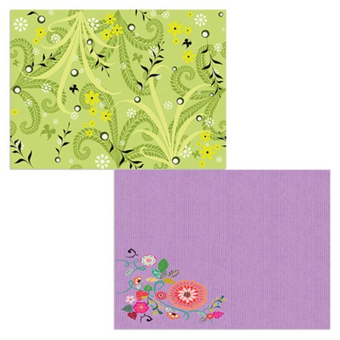 벨라 실리콘 식탁매트 2p 꽃가지1 세트, 꽃가지1, 풀숲, 385 x 285 mm, 두께 1mm