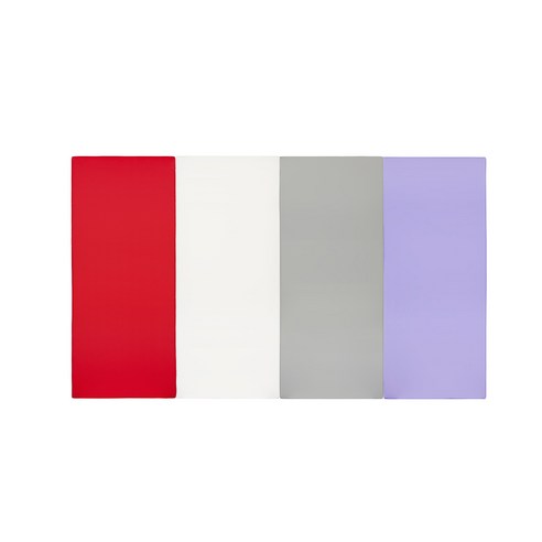 퍼니존 퍼니테라피 레드비비드 시리즈4 유아폴더매트 대, 레드 + 화이트 + 그레이 + 바이올렛