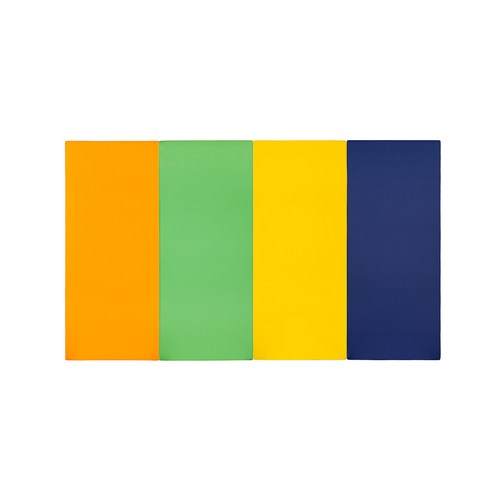 퍼니존 퍼니테라피 오렌지비비드 시리즈4 유아폴더매트 대, 오렌지 + 그린 + 옐로우 + 블루