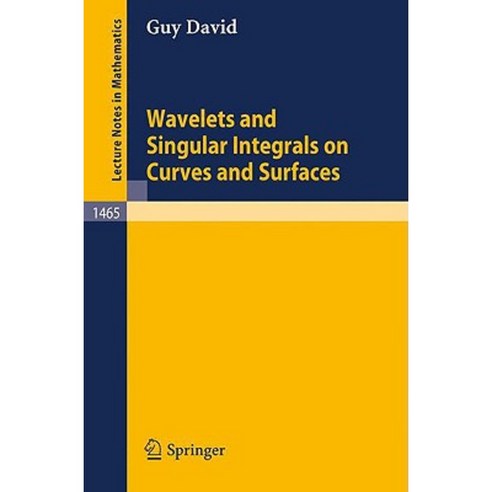 Wavelets and Singular Integrals on Curves and Surfaces Paperback, Springer