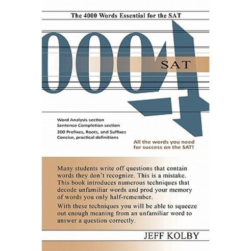 SAT 4000: The 4000 Words Essential for the SAT Paperback, Nova Press