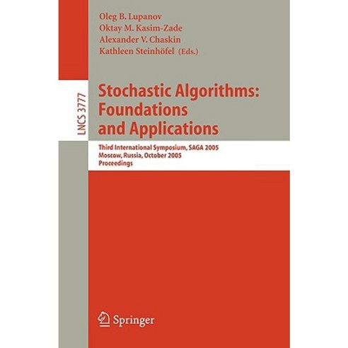 Stochastic Algorithms: Foundations and Applications: Third International Symposium Saga 2005 Moscow Russia October 20-22 2005 Paperback, Springer