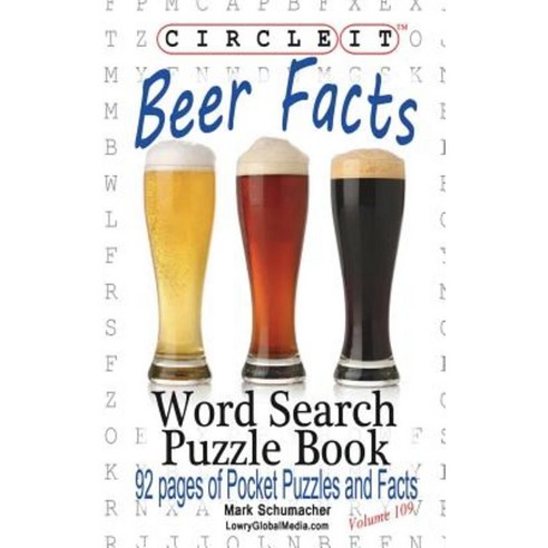 Circle It Beer Facts Word Search Puzzle Book Paperback, Lowry Global Media LLC