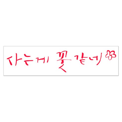 1AM 캘리그라피 인테리어 포인트 스티커 사는게 꽃 같네, 빨강