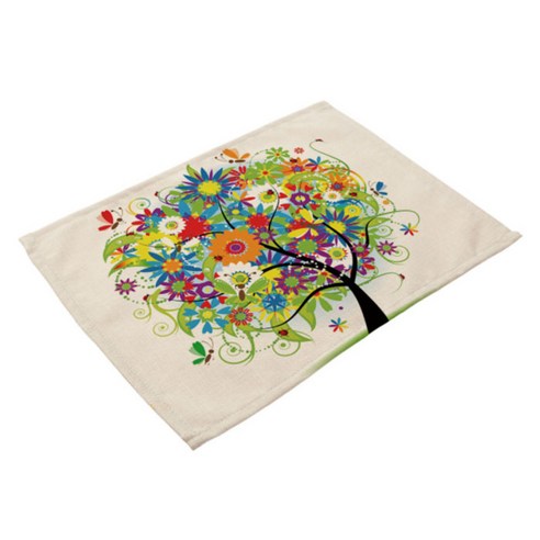 아울리빙 사랑꽃나무 식탁매트, A, 42 x 32 cm