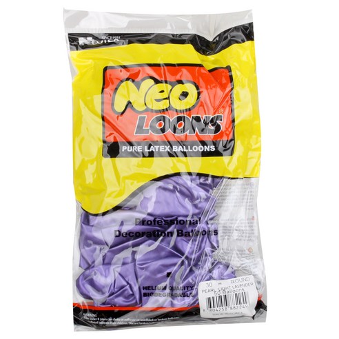 네오룬스 30 cm 라운드풍선, 펄 라이트라벤더, 1개