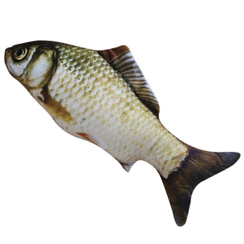 블럭마트 고양이 캣잎 캣닢 봉제장난감 40cm, 붕어, 1개