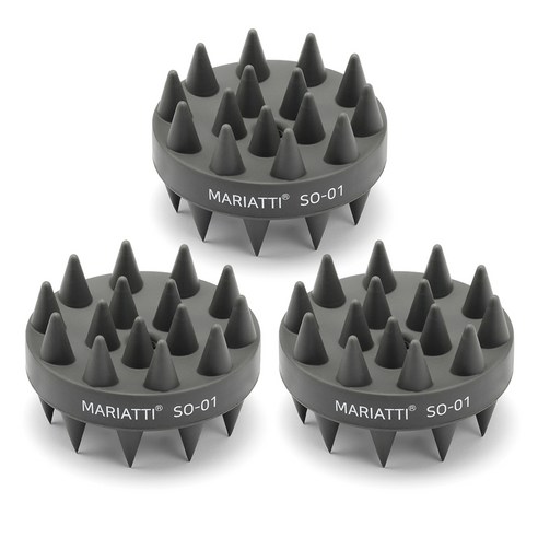 마리아띠 두피 마사지 볼 샴푸 브러쉬 3개 세트 – 더 그레이