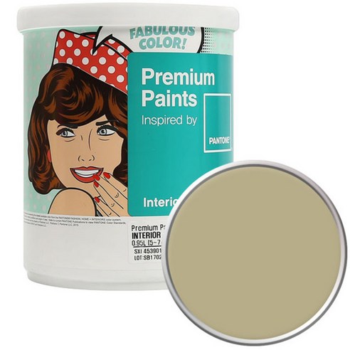 노루페인트 팬톤 내부용 실내벽면 무광 페인트 1L, 15-0522 Pale Olive Green