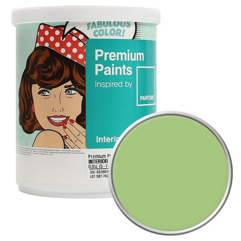 노루페인트 팬톤 내부용 실내 벽면 무광 페인트1L, 14-0226 TPX Opaline Green
