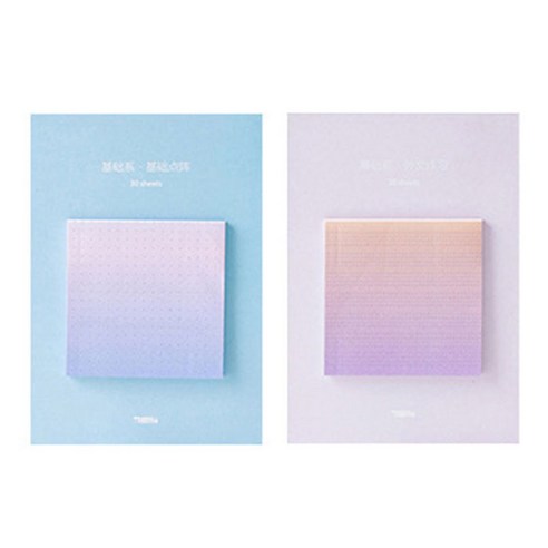 라이프포인트 그라데이션 디자인 메모지 2p, 03닷, 04라인, 1세트