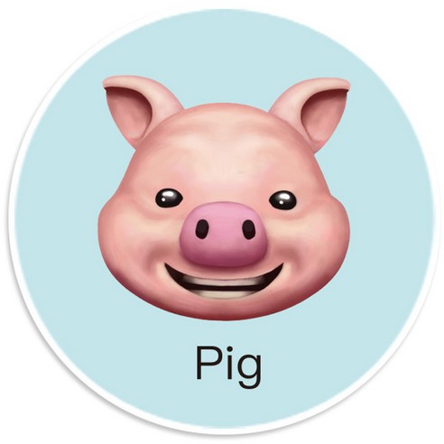 TOTU 애니모티콘 스마트폰 거치대 홀더, Pig, 1개