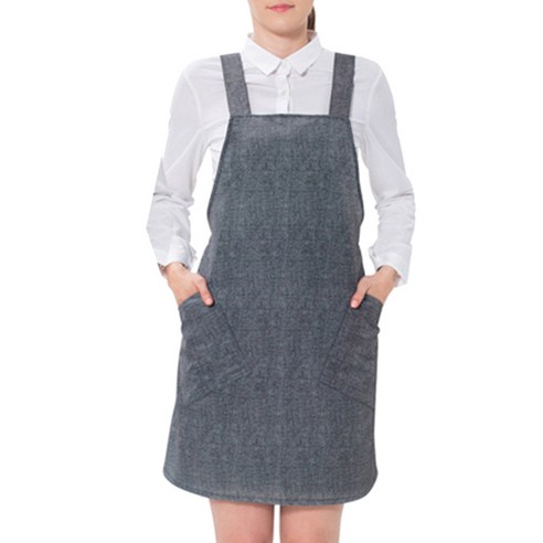 예경 구김없는 데님 앞치마 벨크로X형 대, 검정색(PO7702-A), 1개