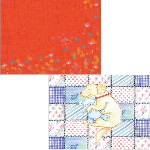 벨라 실리콘 식탁매트 2p 낮잠 세트, 낮잠, 민들레홀씨, 385 x 285 mm, 두께 1mm