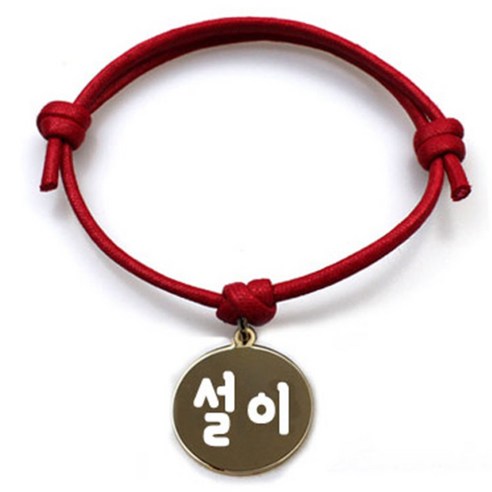 펫츠룩 굿모닝 레드 반려동물 목걸이 S + 메탈원형 팬던트 M, 골드(설이), 1개