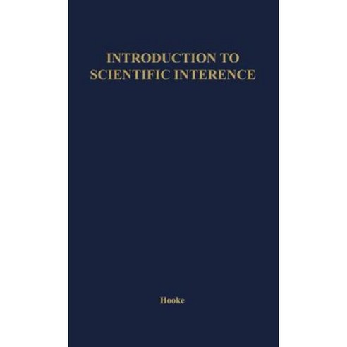 Introduction to Scientific Inference Hardcover, Greenwood Press
