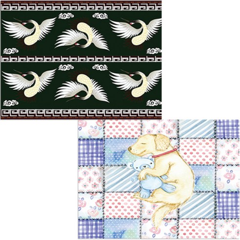 벨라 실리콘 식탁매트 낮잠 세트, 낮잠, 학, 385 x 285 mm