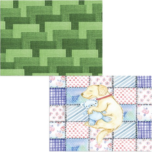 벨라 실리콘 식탁매트 낮잠 세트, 낮잠, 칠교패턴7, 385 x 285 mm