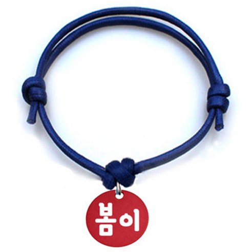 펫츠룩 굿모닝 블루 반려동물 목걸이 S + 알미늄원형 팬던트 M, 레드(봄이), 1개