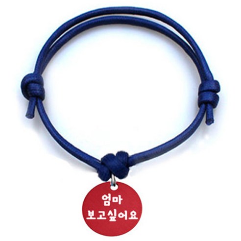 펫츠룩 굿모닝 블루 반려동물 목걸이 S + 알미늄원형 팬던트 M, 레드(엄마보고싶어요), 1개