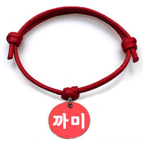 펫츠룩 굿모닝 레드 반려동물 목걸이 M + 알미늄 원형 팬던트 S, 레드(까미), 1개