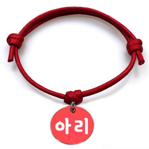 펫츠룩 굿모닝 레드 반려동물 목걸이 M + 알미늄 원형 팬던트 S, 레드(아리), 1개