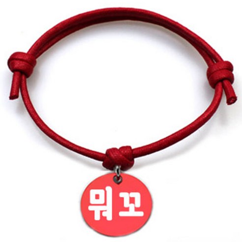 펫츠룩 굿모닝 레드 반려동물 목걸이 M + 알미늄원형 팬던트 M, 레드(뭐꼬), 1개