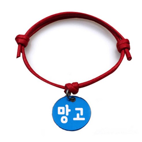 펫츠룩 굿모닝 레드 반려동물 목걸이 M + 알미늄원형 팬던트 M, 블루(망고), 1개