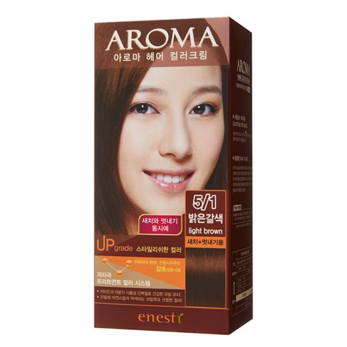 에네스티 아로마 염모제 멋내기용, 5/1 밝은갈색, 1개