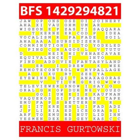 Bfs 1429294821: A Bfs Puzzle Paperback, Createspace Independent Publishing Platform