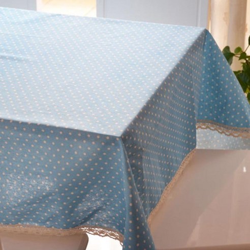 이코디 에이프릴도트 TC테이블보, 스카이, 140 x 220 cm