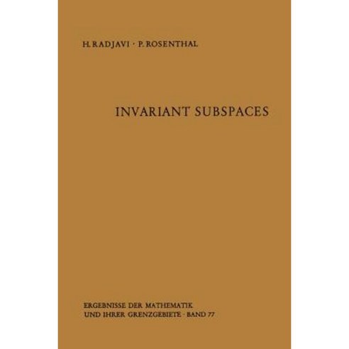 Invariant Subspaces Paperback, Springer