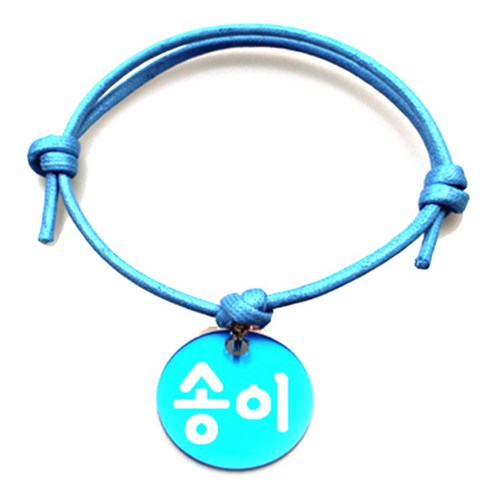 펫츠룩 굿모닝 블루 반려동물 목걸이 M + 알미늄원형 팬던트 M, 블루(송이), 1개