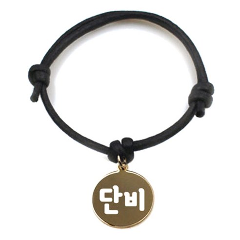펫츠룩 굿모닝 블랙 반려동물 목걸이 M + 메탈원형 팬던트 S, 골드(단비), 1개
