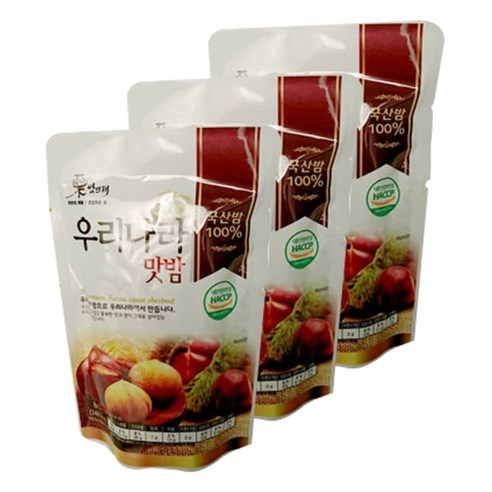 밤뜨래 우리 나라 맛밤, 80g, 3개