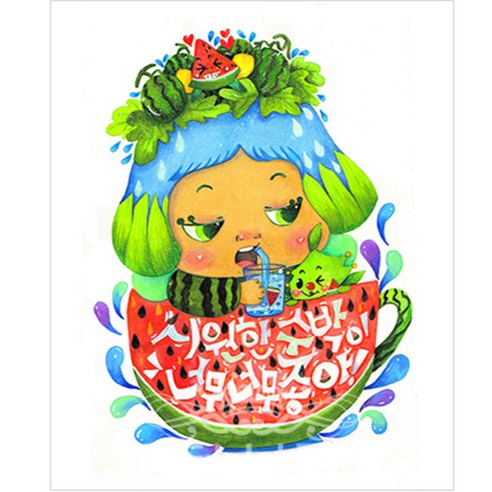 케이엠엘리 보석십자수 DIY 선이의 숲 5D 사계절 40 x 50 cm, 여름, 1개