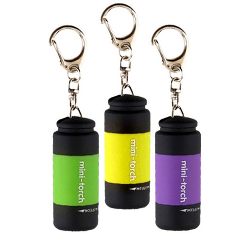 블럭마트 캠핑 USB 충전식 LED 미니손전등, 랜덤 발송, 3개