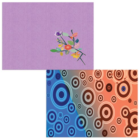벨라 실리콘 식탁매트 동그라미 2 세트, 동그라미 2, 꽃 맞이, 385 x 285 mm