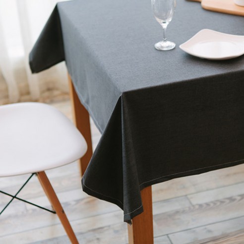 이코디 스캘핑 테이블 보, 블랙, 130 x 130 cm