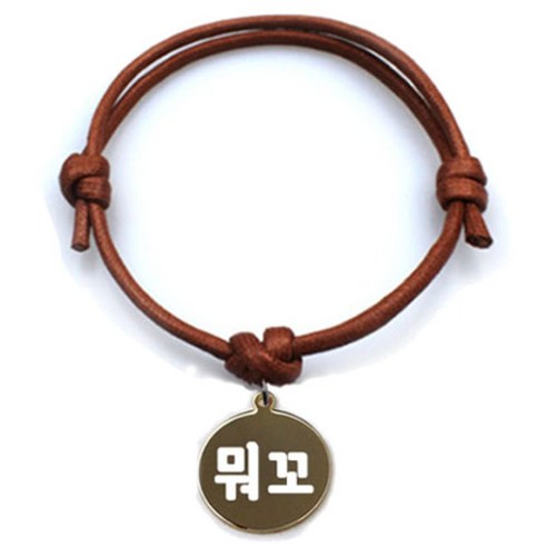 펫츠룩 굿모닝 카라멜 반려동물 목걸이 M + 메탈원형 팬던트 S, 골드(뭐꼬), 1개